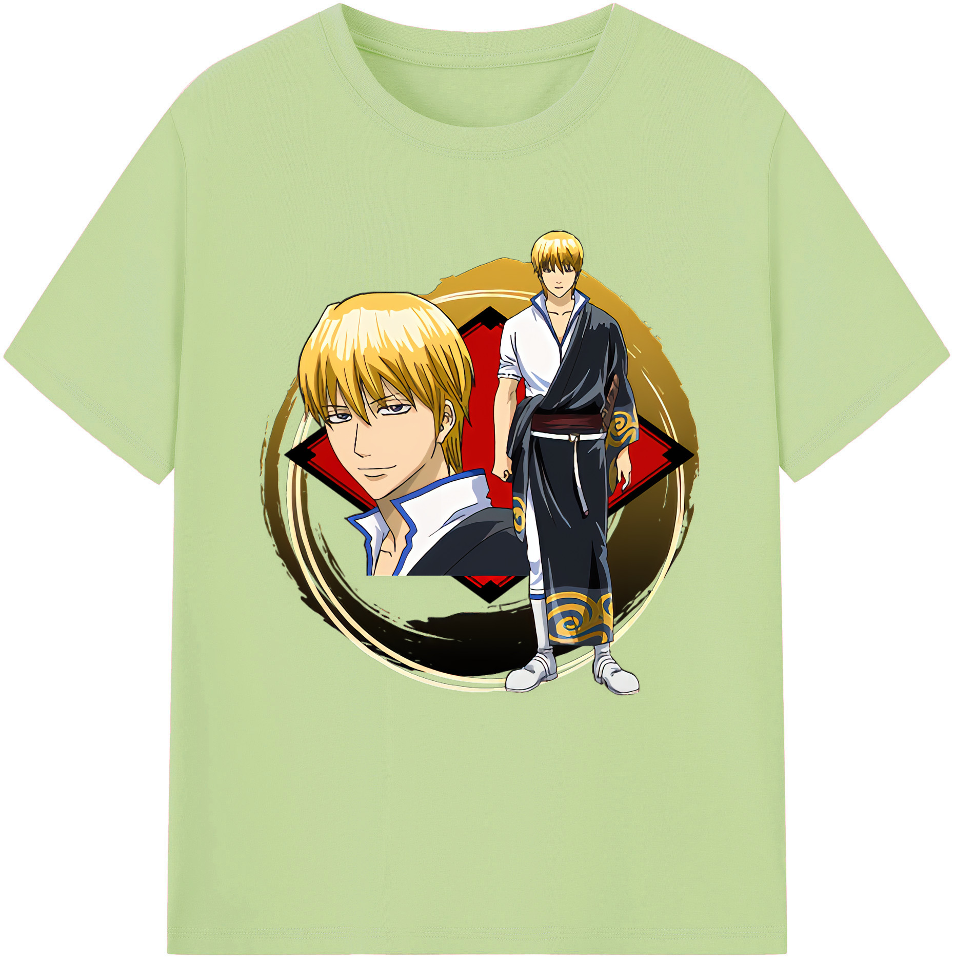 （画像用） ぎんたま 坂田銀時（さかたぎんとき） 神楽 志村新八（しむら しんぱち） GINTAMA Sakata Gintoki Kagura Shimura Shinpachi 綿100％半袖Tシャツ（フロントプリント）